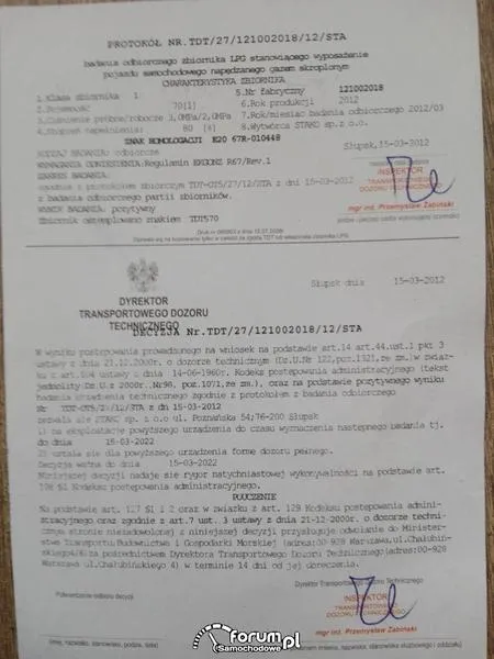 Proces legalizacji butli LPG