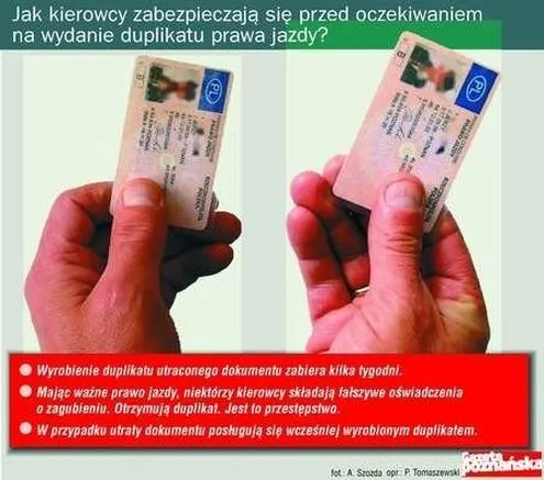 Zastrzeżenie zgubionego prawa jazdy